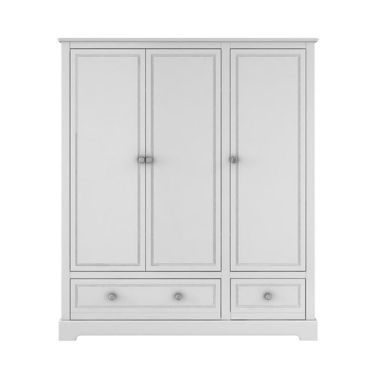 SCHRANK 3 Türen Weiß - Weiß, Holzwerkstoff (146/174/52cm) - Petits-meubles