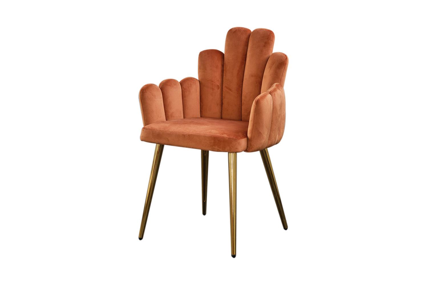 ESSZIMMERSTUHL FREJA Kupfer Velvet (1er-Set) - Kupferfarben, Textil (59/86/55cm) - KAWOLA