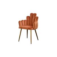 ESSZIMMERSTUHL FREJA Kupfer Velvet (1er-Set) - Kupferfarben, Textil (59/86/55cm) - KAWOLA