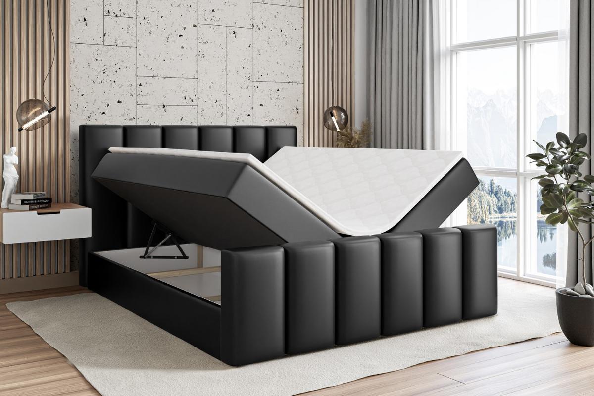 BOXBETT BOXI1-Z - 140x200 cm - H4 - Schwarz Hochglanz - Schwarz Hochglanz, Holzwerkstoff (140/200cm) - ALTDECOR