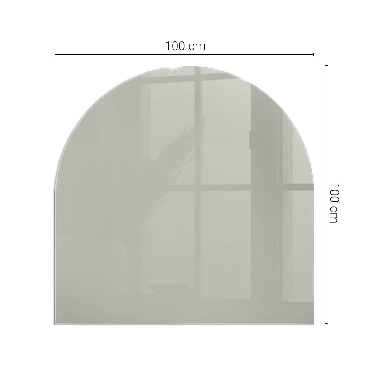 GLASPLATTE für Kamin 100x100 cm - Grün, Glas (100/100/0.4cm) - TULUP