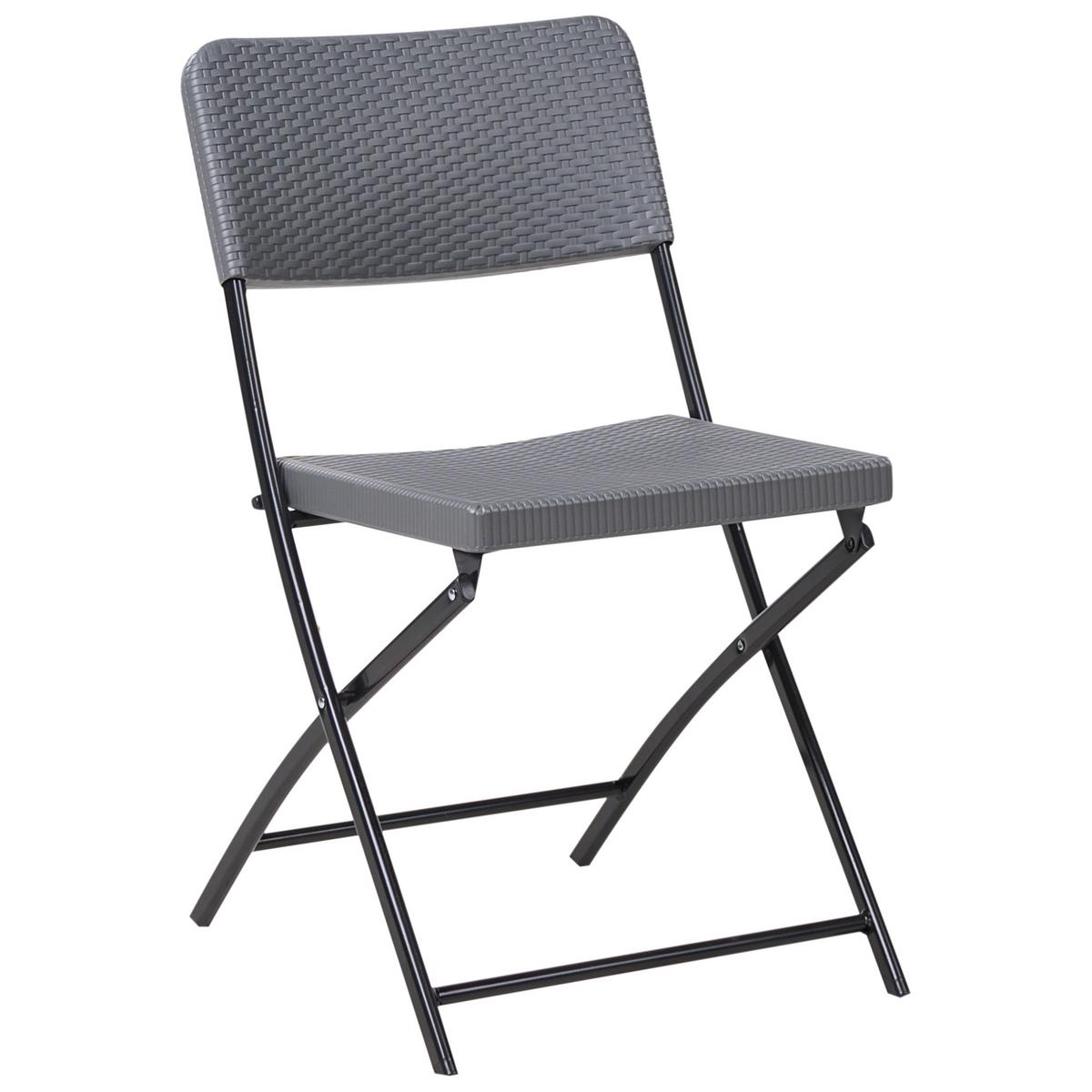 BISTRO-SET klappbar Grau Trappeto Trappeto - Grau, Kunststoff - Beliani