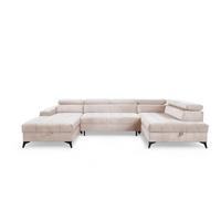 WOHNLANDSCHAFT Agnesa In Salvador - Beige, Holzwerkstoff/Textil (345/95/200cm) - Fun Möbel