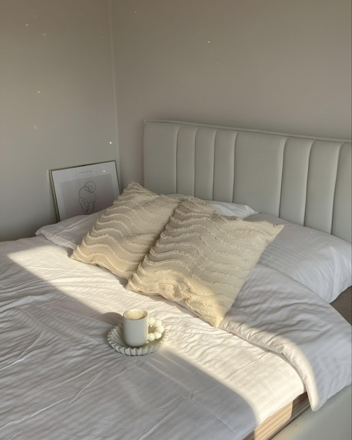 BETT mit Stauraum 160/200 cm Hellbeige Tarascon - Beige, Textil (160/200cm) - Beliani
