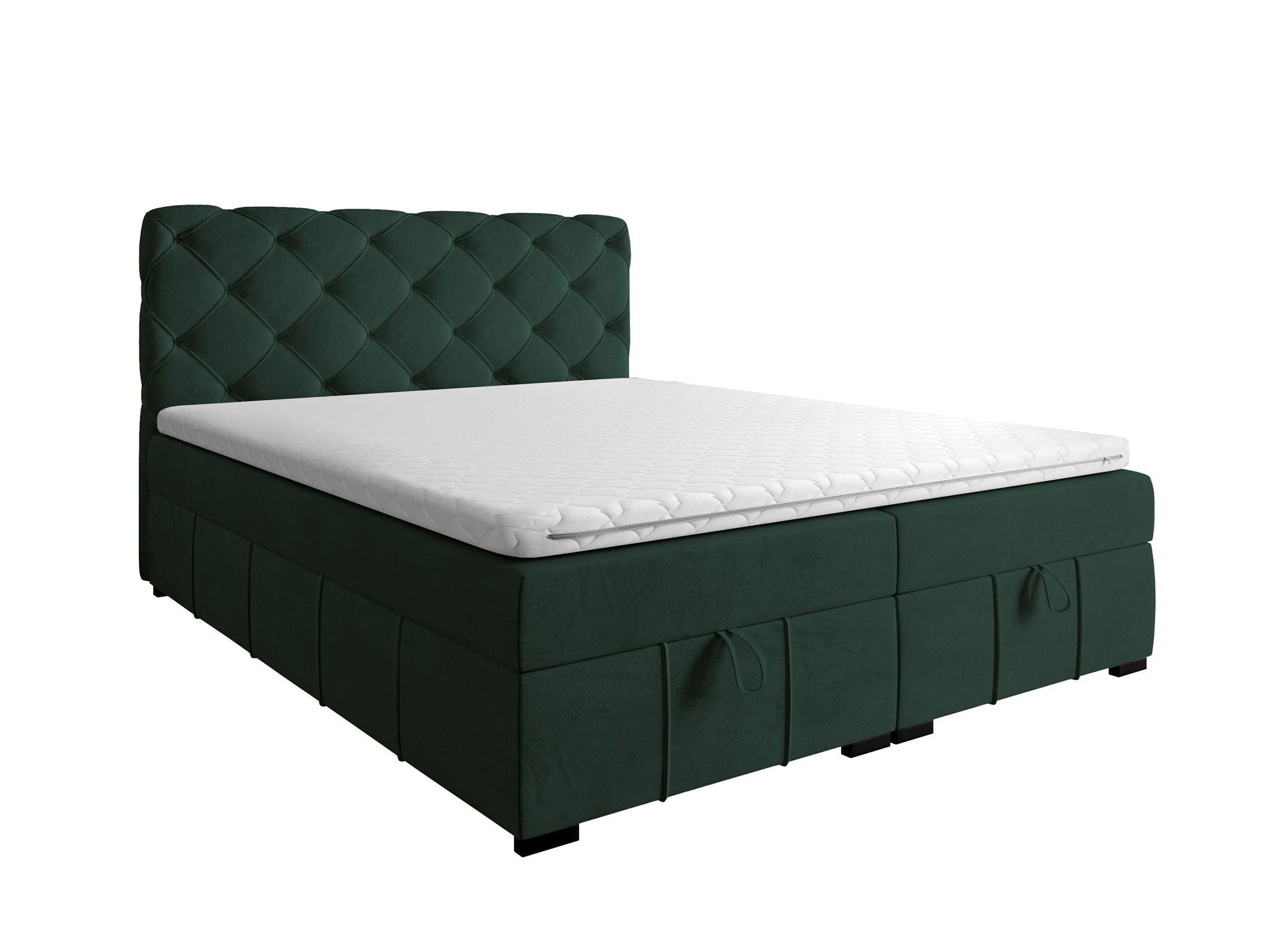 BOXBETT Gisel - Grün, Holzwerkstoff/Textil (160/200cm) - Fun Möbel