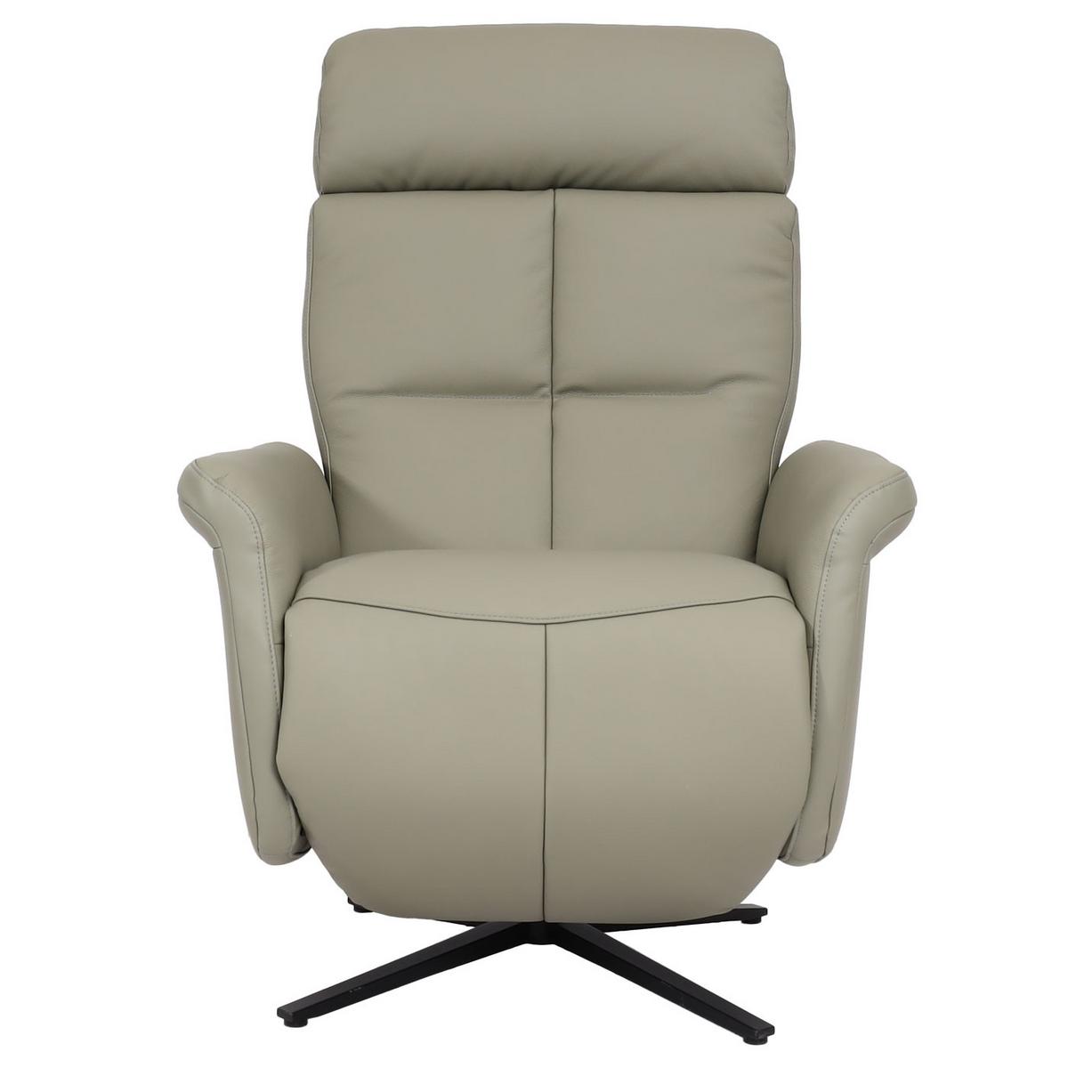 RELAXSESSEL Grau - Grau, Leder (76/110/153cm) - MCW