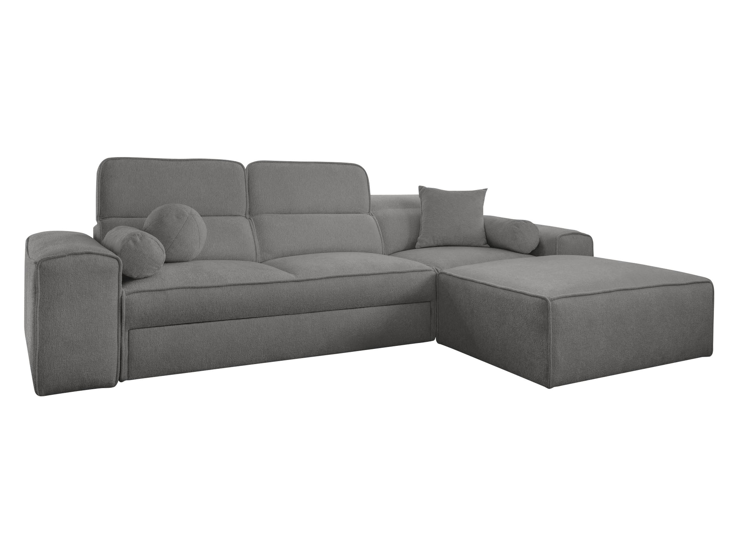 ECKSCHLAFSOFA Viveri I, Seite: Rechts - Dunkelgrau, Holz/Textil (276/187cm) - MIRJAN24