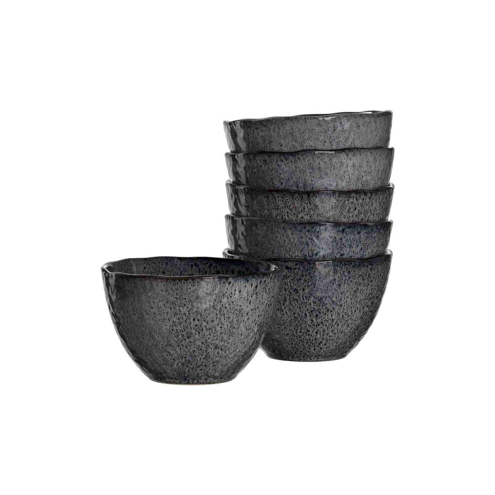 KERAMIKSCHALEN Matera Anthrazit ø 15,3 cm 6er Set - Anthrazit, Keramik (15.3cm) - Leonardo Living