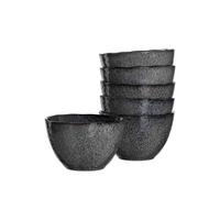 KERAMIKSCHALEN Matera Anthrazit ø 15,3 cm 6er Set - Anthrazit, Keramik (15.3cm) - Leonardo Living