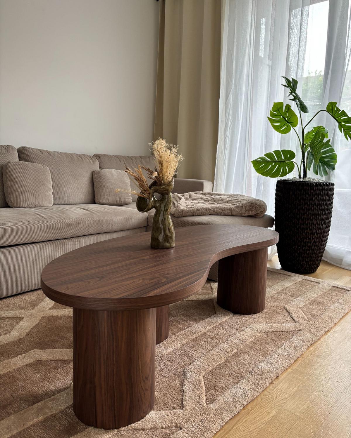 COUCHTISCH Braun Easton - Dunkelbraun, Holzwerkstoff (52/130/40cm) - Beliani