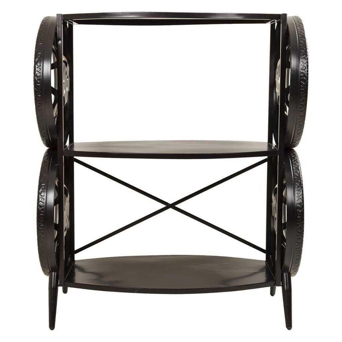 REGAL aus metall 97x51x118 cm schwarz - Schwarz, Metall (97/117.5/51cm) - Wanderlust
