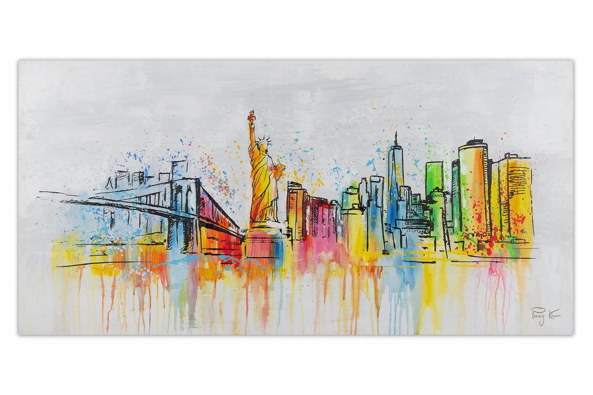 ACRYLBILD HANDGEMALT 120/60 cm - Grau, Holz/Textil (120/60cm) - KUNSTLOFT