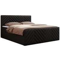BOXBETT PARIS DUO 160/200 - Schwarz Kunstleder - H3 - Schwarz, Holz/Textil (160/200cm) - MKS