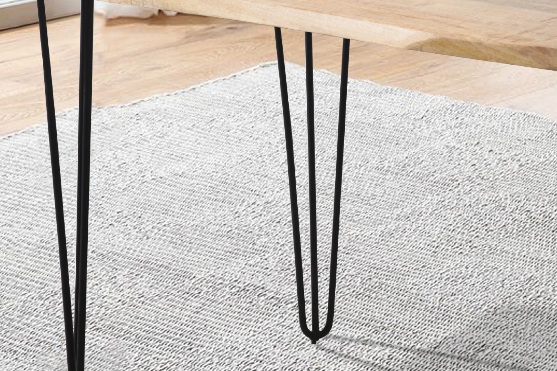 Esstisch Tischbeine Schwarz Eisen rostfrei Haarnadel 