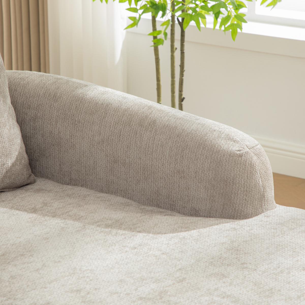ECKSOFA 270cm L-Form Grau 3-Sitzer ohne Montage - Grau, Textil (270/172cm) - Urban Meuble