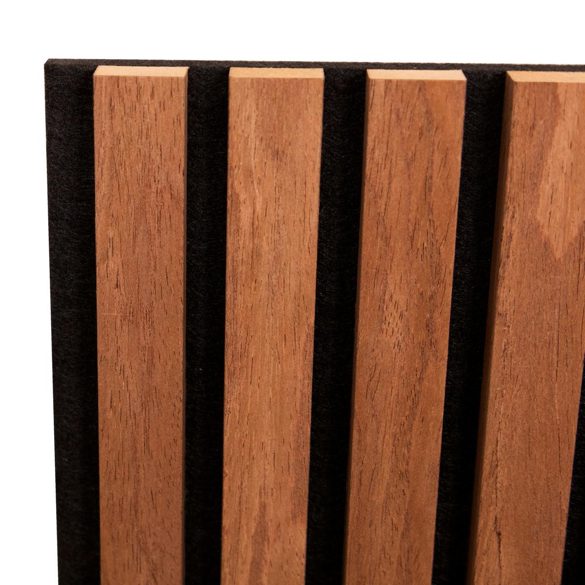 AKUSTIK WANDPANEEL-SET Vang 4-TLG. III. - Teakfarben, Holzwerkstoff/Kunststoff (60/120/2.1cm) - NEU.HOLZ