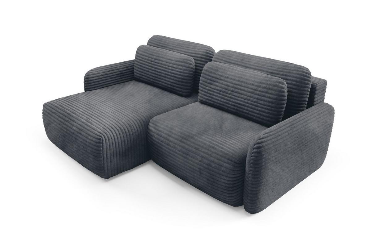 ECKSOFA Simone Mit Schlaffunktion - Anthrazit, Holzwerkstoff/Textil (240/165cm) - Fun Möbel
