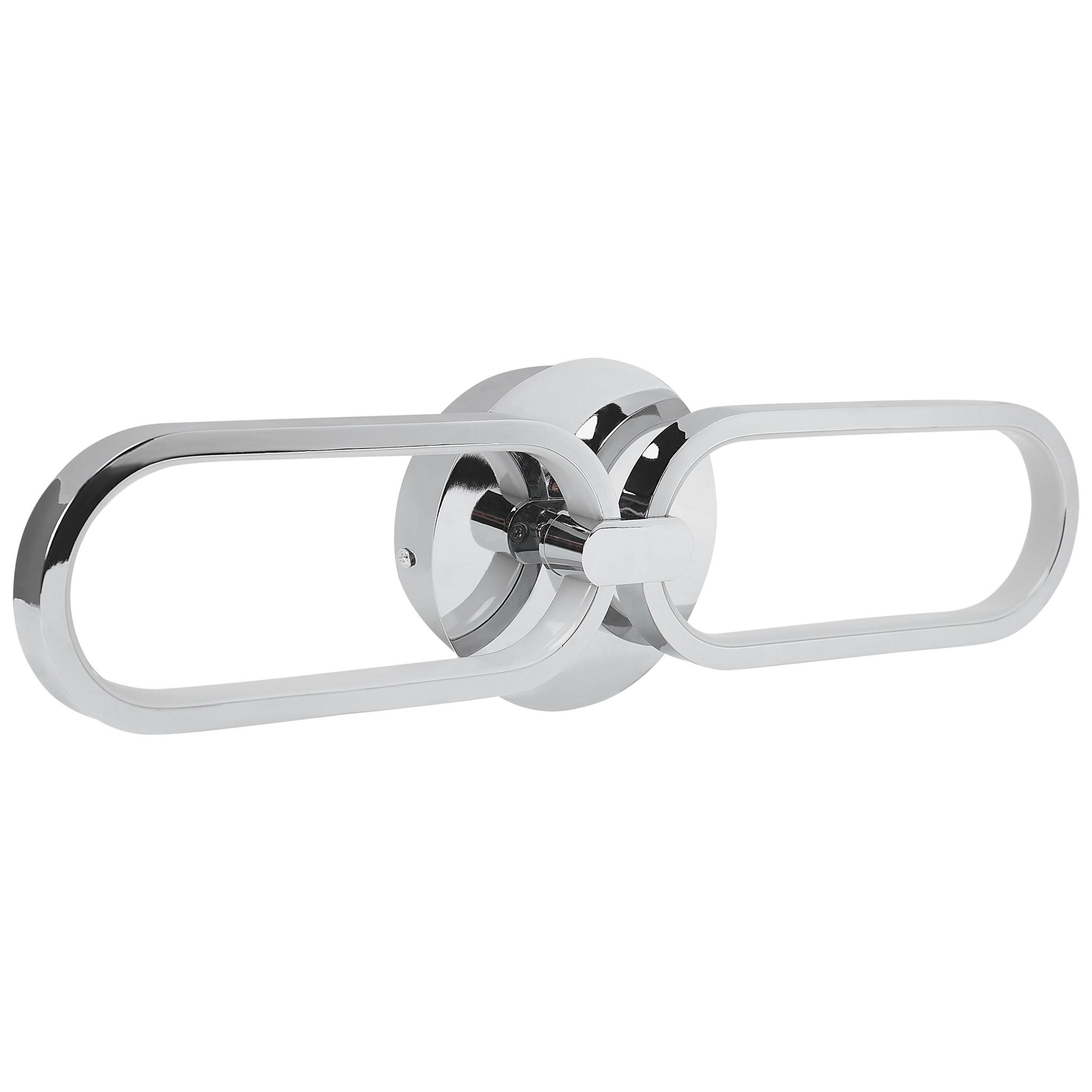 WANDLEUCHTE Krang 50x2x14 cm - Silberfarben, Metall (50/14/2cm) - Beliani
