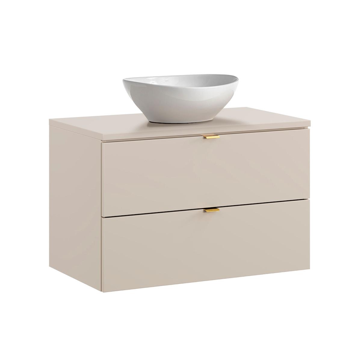WASCHTISCH 80.6cm Azel Kaschmir - Beige, Holzwerkstoff (80.6/52/46cm) - Petits-meubles