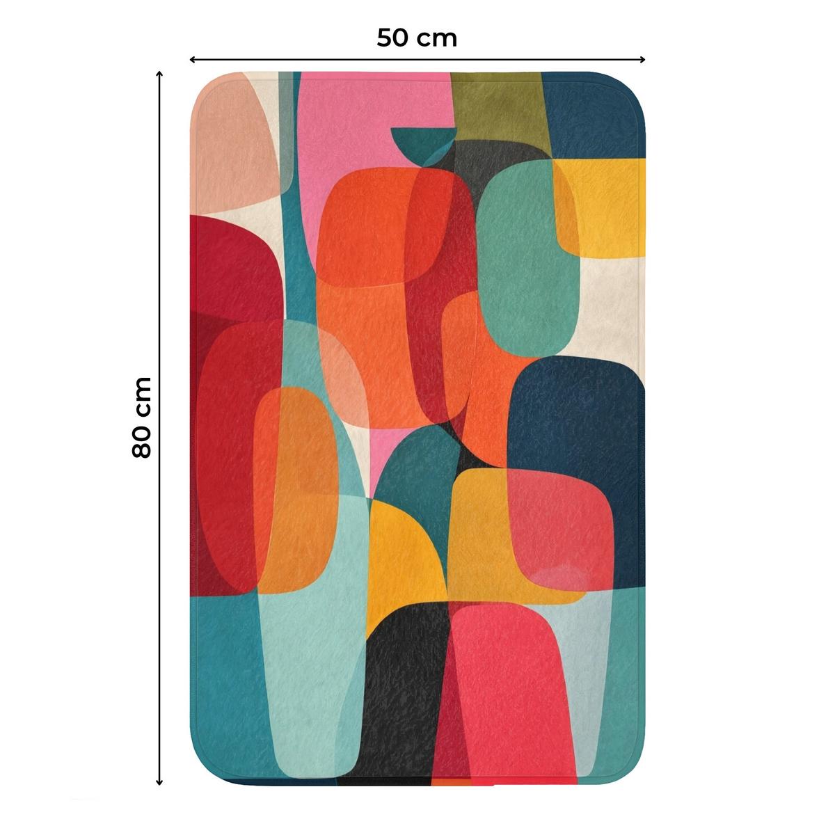 WC-VORLEGER Formen - Bunt - Abstrakt - Flugzeuge WC Teppich 50x80 cm - Multicolor, Textil (50/1cm) - OnlyWow