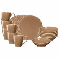 FRÜHSTÜCKS-SET Sahara Hellbraun 18-tlg. - Hellbraun, Keramik (2/2/2cm) - Ritzenhoff Breker