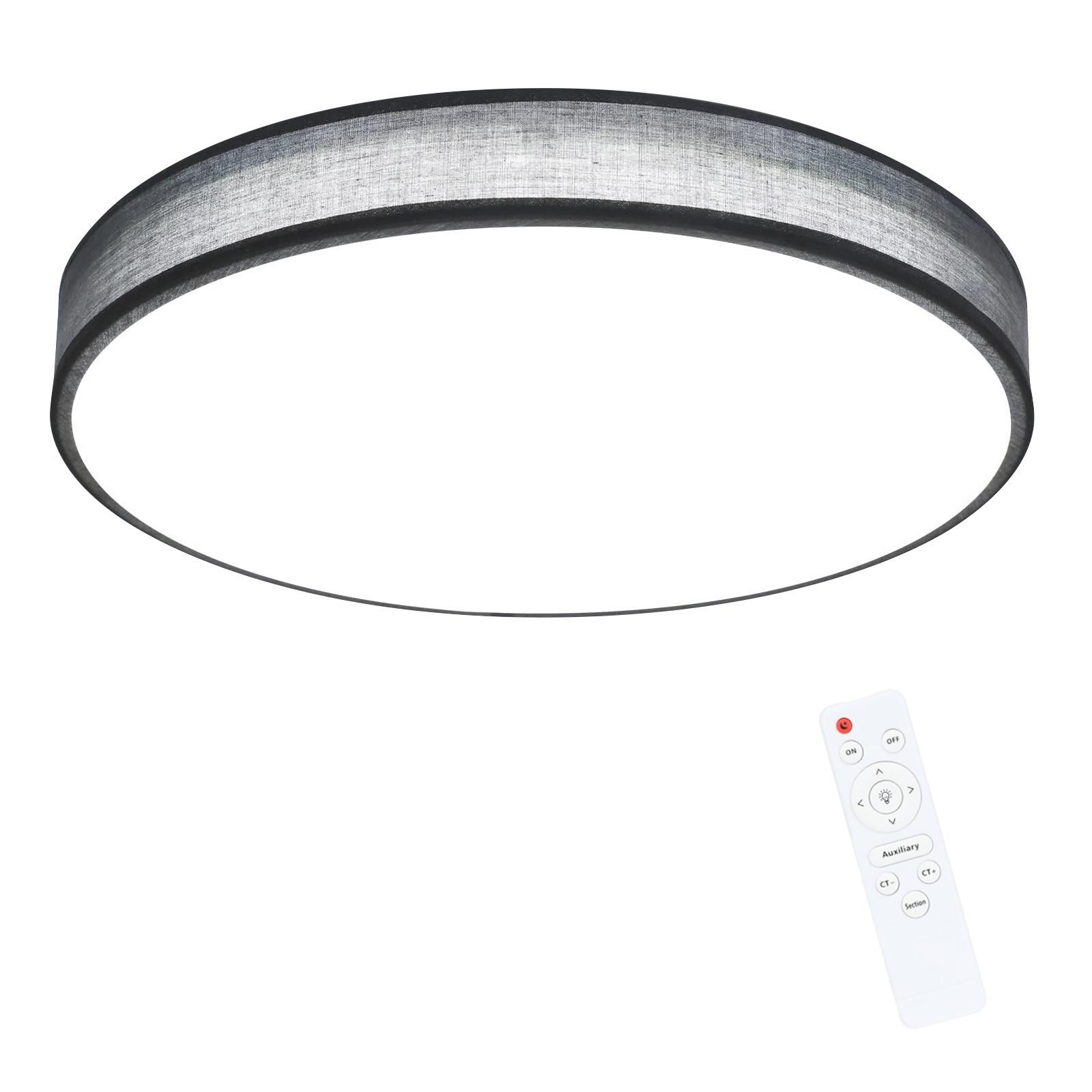 LED-DECKENLEUCHTE Debra 38/38/6 cm - Grau, Textil (38/38/6cm) - Nettlife