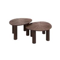 COUCHTISCH INKA 2ER SET Braun Teakholz - Braun, Teakholz/Holz (50/60/43cm) - KAWOLA