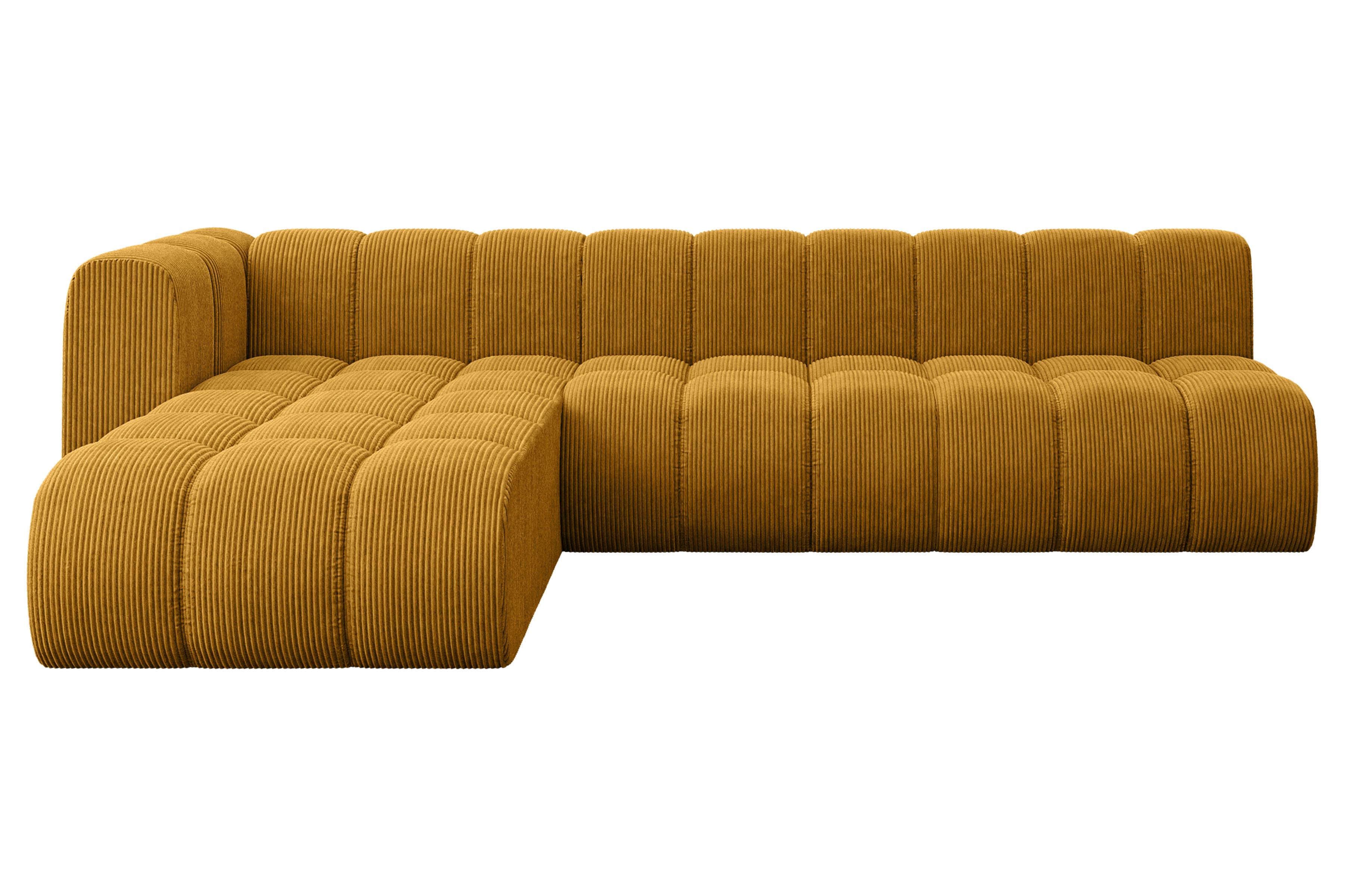 ECKSOFA modulares Sofa Darnel-L2 - 296x177x70 cm Senfgelb - Currygelb, Holzwerkstoff/Textil (296/177cm) - ALTDECOR