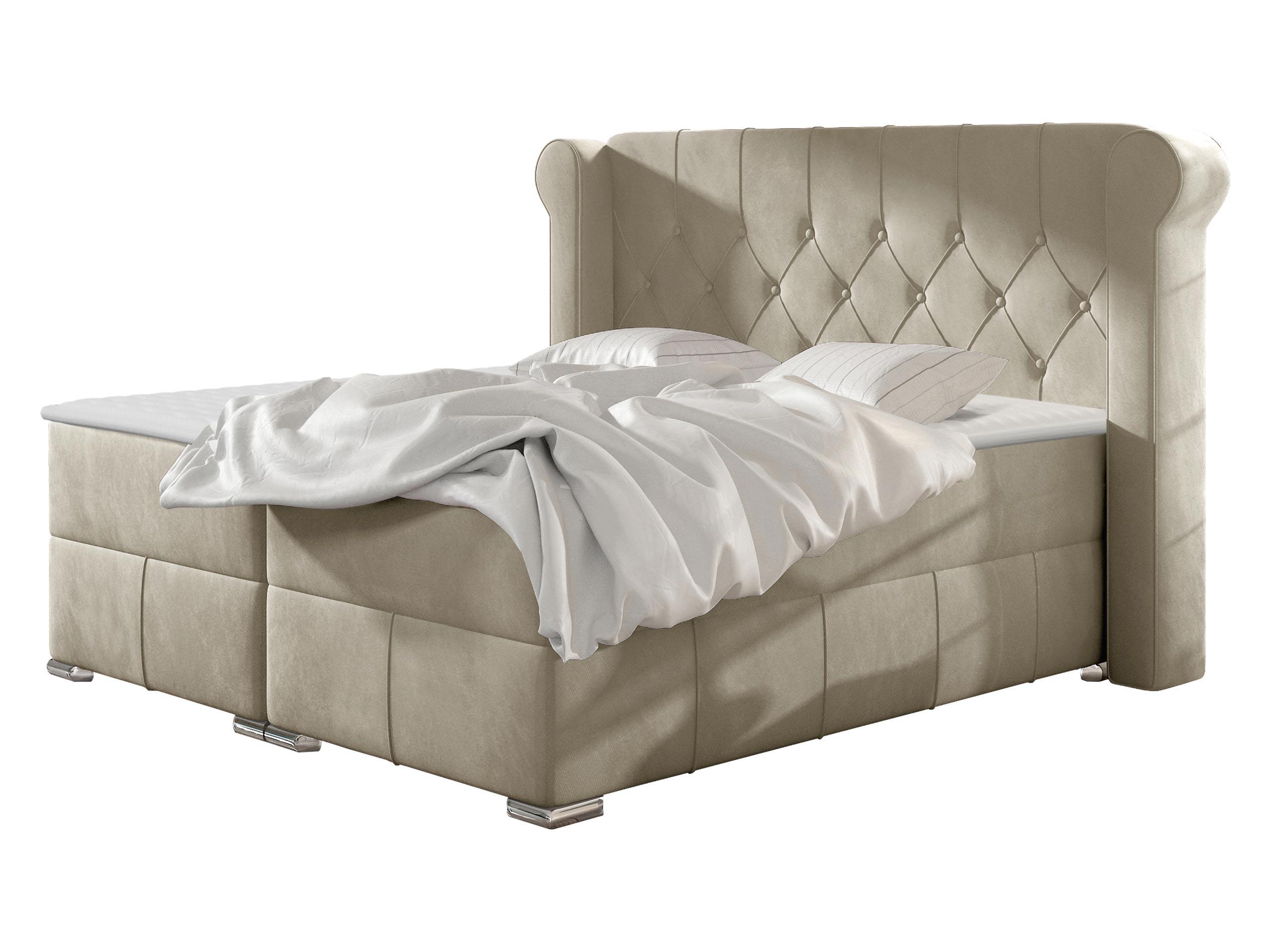 BOXBETT Massimo - H3 - Creme, Holz (160/200cm) - MIRJAN24