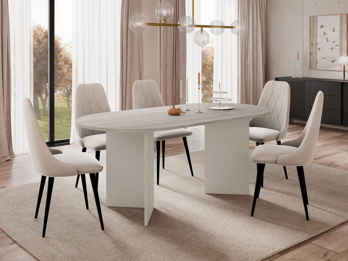ESSTISCH Gelizo 22 mm - Sandfarben/Beige, Holzwerkstoff (90/185/75cm) - MIRJAN24