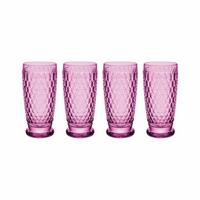 LONGDRINKGLÄSER Boston Coloured Berry 400 ml 4er Set - Pink, Glas (0.4L) - Villeroy & Boch