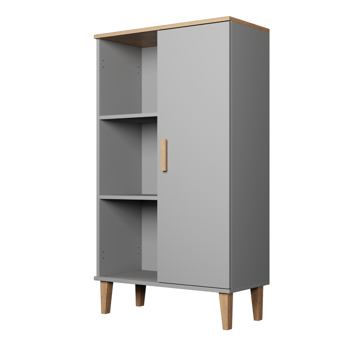 BÜCHERREGAL Denver Grau 80/120/35 cm - Grau, Holzwerkstoff (80/120/35cm) - RAUMHIRSCH FURNITURE