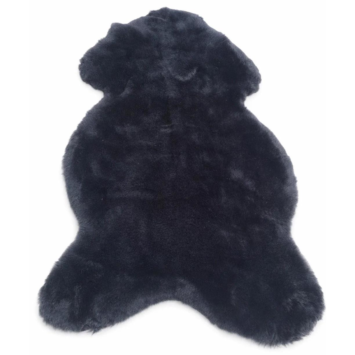 SCHAFFELL Premium Merino Lammfell Schwarz Dyed geschoren ca. 105 cm - Schwarz, Fell (55/105cm) - Provellus