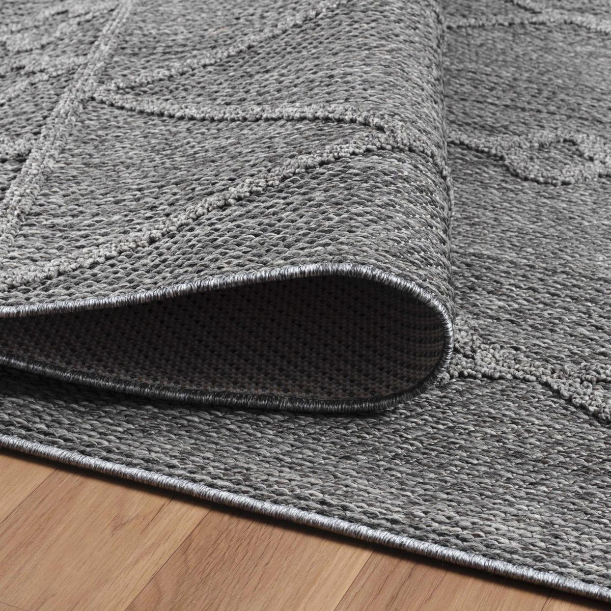 TEPPICH Outdoor IMST in Grau, im Berber-Stil, 120 x 170 cm - Grau, Textil (170/120cm) - KADIMA DESIGN