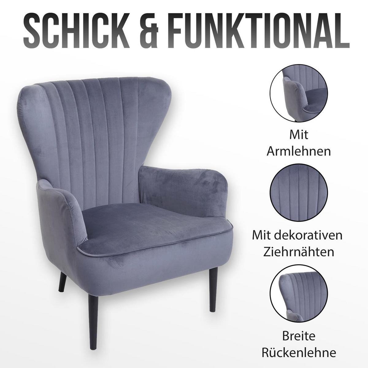 LOUNGE-SESSEL taupe - Taupe, Textil (75/87/75cm) - MCW