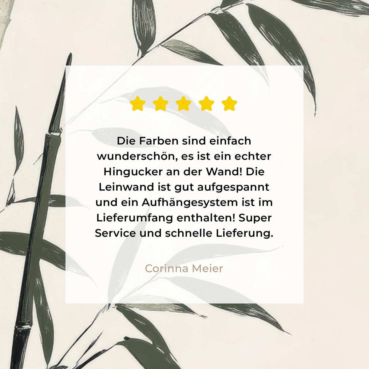 LEINWANDBILD Japandi - Bambus - Beige Room Decor 30x40 cm - Eukalyptusholzfarben, Textil (30/40cm) - MuchoWow