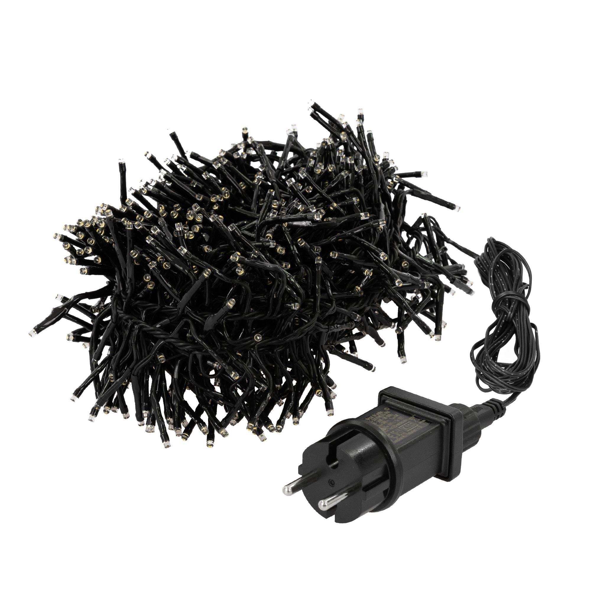 LED LICHTERKETTE 8,5m Warmweiß - Schwarz, Kunststoff (1150cm) - ECD-Germany