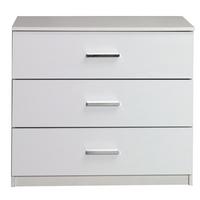KOMMODE ALVORN 93/80,5/42cm mit 3 Schubladen Türen Weiß - Weiß, Holzwerkstoff (93/80.5/42cm) - MASSENO