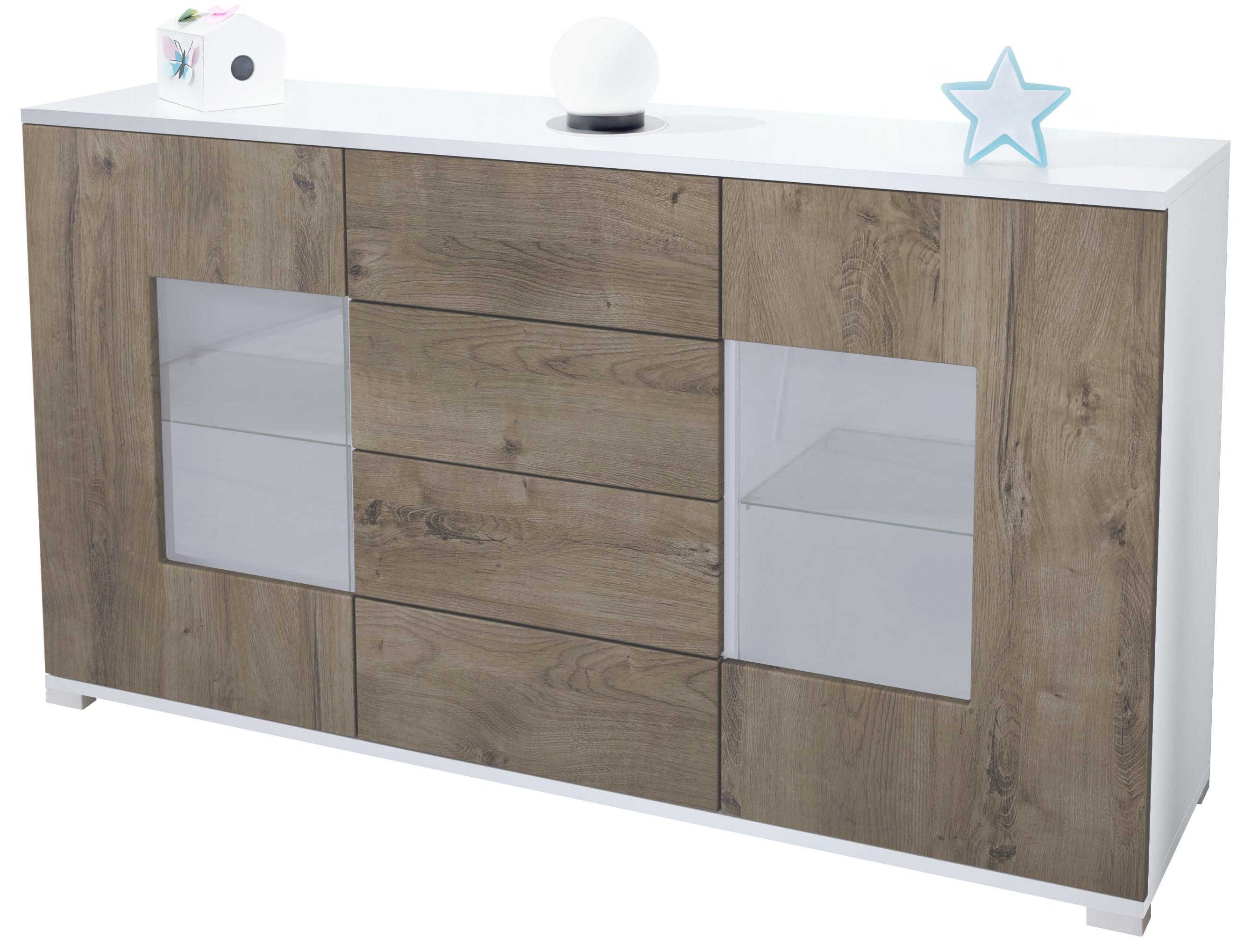 SIDEBOARD Grömitz Eiche Ribbeck - Alteiche, Holzwerkstoff (138.5/75.5/35cm) - Vladon