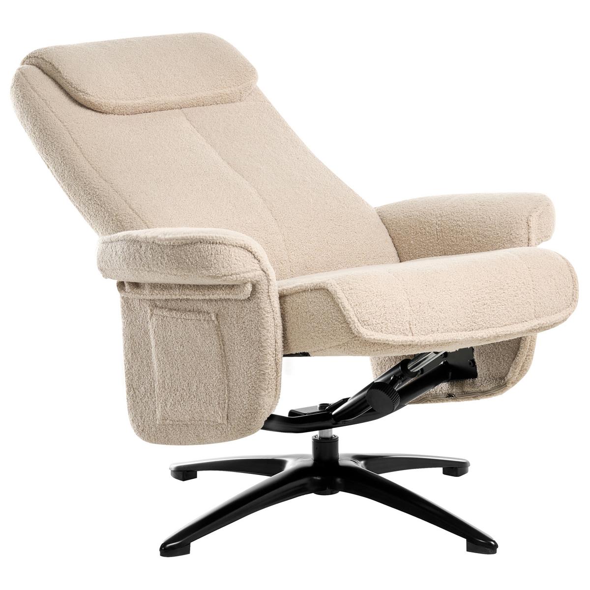FERNSEHSESSEL Beige Geras - Beige/Schwarz, Textil (81/86/89cm) - Beliani