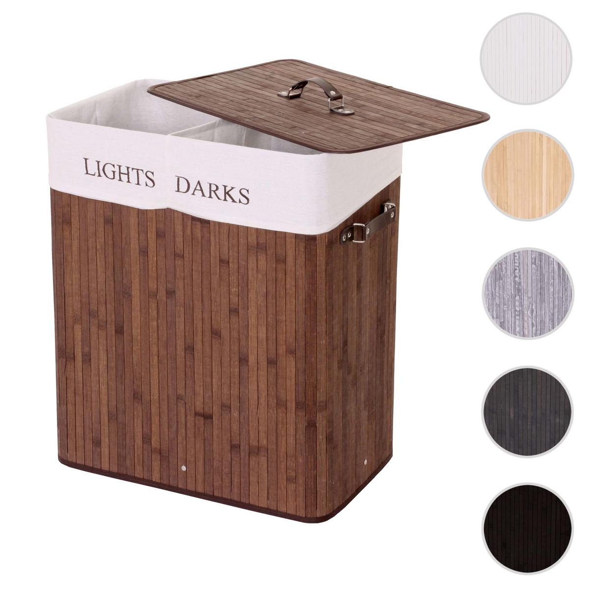 WÄSCHEKORB Braun, Cremeweiß - Creme/Braun, Holz (55/63/34cm) - MCW