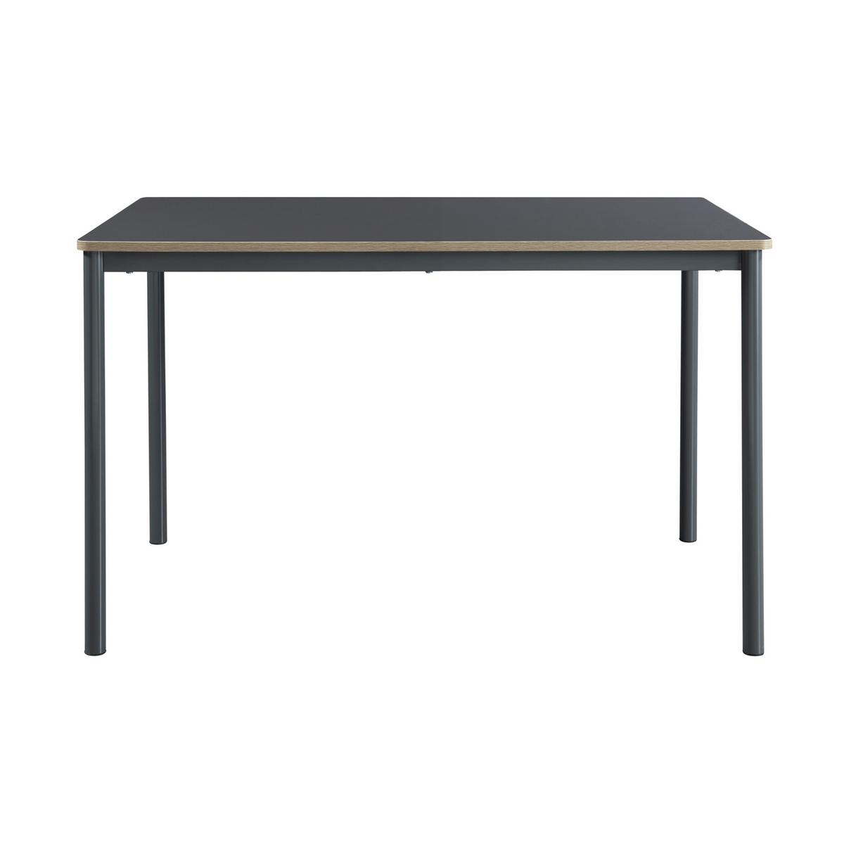 ESSTISCH Lindesberg - Schwarz/Grau, Holzwerkstoff/Metall (70/120/75cm) - [en.casa]