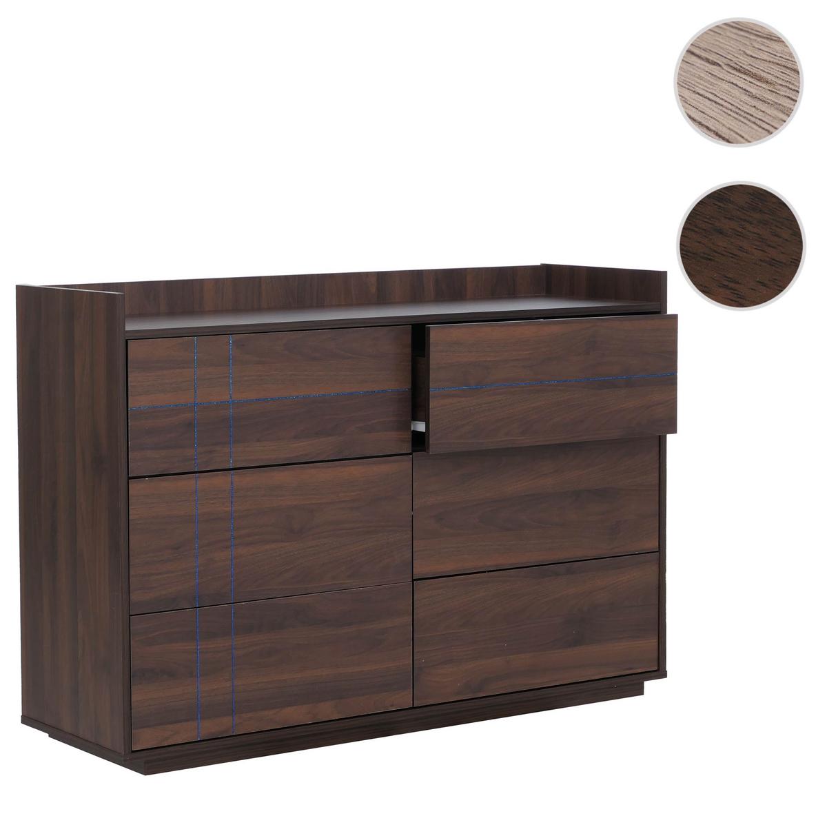 KOMMODE Walnuss Dekor - Walnussfarben, Holz (120/83/40cm) - MCW