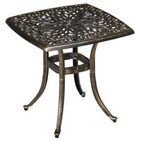 GARTEN BEISTELLTISCH, Bronze, Aluminium - Bronzefarben, Metall (54/54/52.5cm) - Outsunny