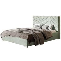 POLSTERBETT Sevilla mit Kopfteil, 180x200 cm, Doppelbett mit Bettkasten und Lattenrost aus Holz, Velourstoff Grau - Grau, Holz/Textil (180/200cm) - Alpi-Möbel