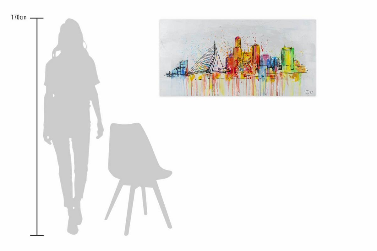 ACRYLBILD HANDGEMALT 120/60 cm - Grau, Holz/Textil (120/60cm) - KUNSTLOFT