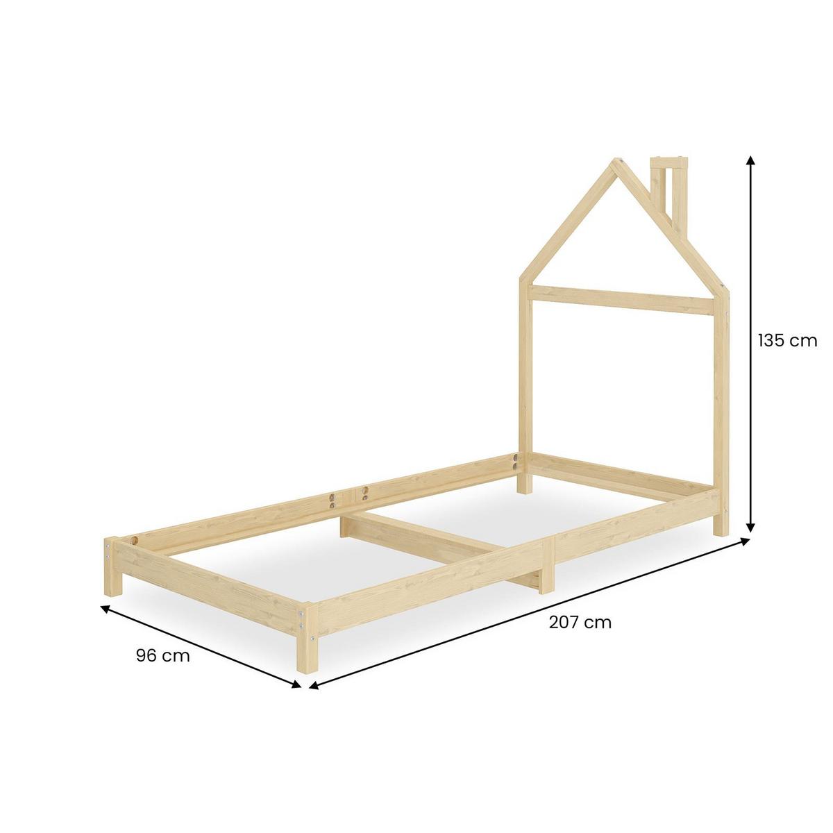 KINDERBETT LIZ 90x200 cm natur - Naturfarben, Holz (90/200cm) - IDIMEX