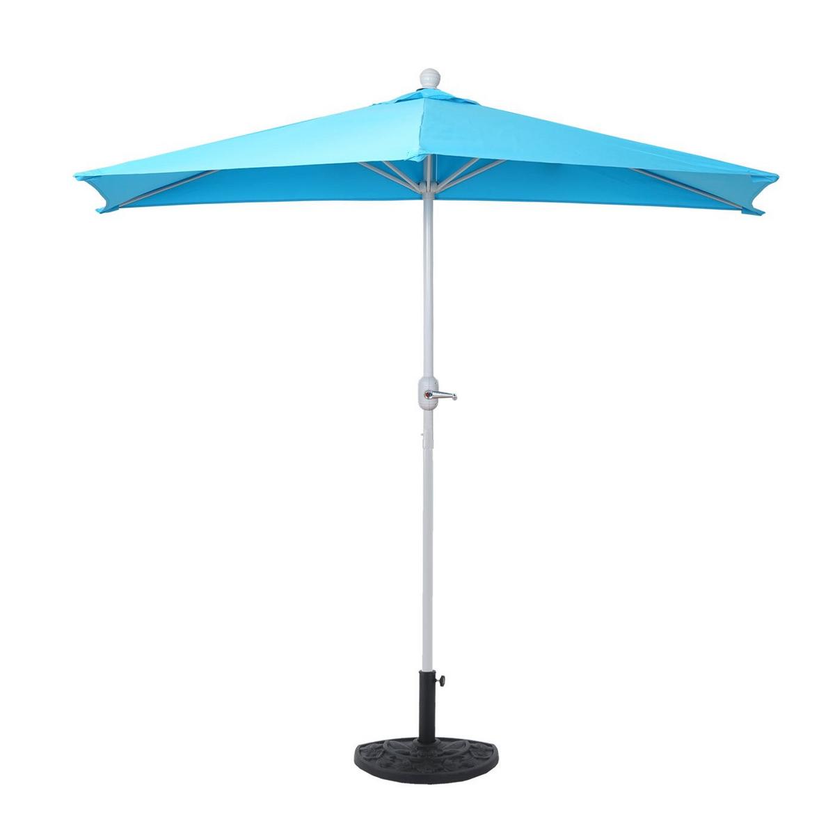 SONNENSCHIRM I HALBRUND UV 50+ Türkis - Türkis, Textil (260/135cm) - MCW