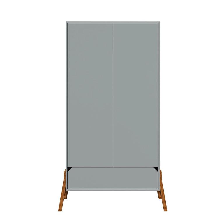 SCHRANK 2 Türen Grau - Grau, Holzwerkstoff (117/199/50cm) - Petits-meubles