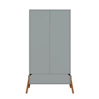 SCHRANK 2 Türen Grau - Grau, Holzwerkstoff (117/199/50cm) - Petits-meubles